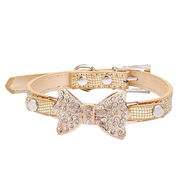 Rhinestones Bowknot Collar